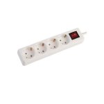 Πολύπριζο Eurolamp 4 θέσεων 16A με γείωση καλώδιο και διακόπτη 3x1,5mm 3m