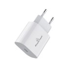 Φορτιστής Τοίχου POWERTECH PT-923, 1x USB Type-C, PD 20W, 3A, λευκός